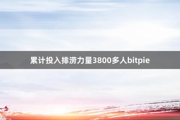 累计投入排涝力量3800多人bitpie