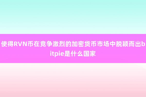 使得RVN币在竞争激烈的加密货币市场中脱颖而出bitpie是什么国家