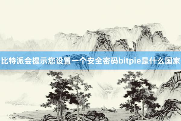 比特派会提示您设置一个安全密码bitpie是什么国家