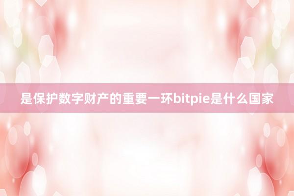 是保护数字财产的重要一环bitpie是什么国家