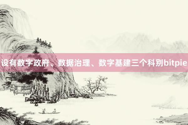 设有数字政府、数据治理、数字基建三个科别bitpie