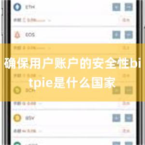 确保用户账户的安全性bitpie是什么国家