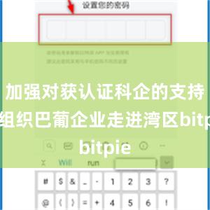 加强对获认证科企的支持；组织巴葡企业走进湾区bitpie