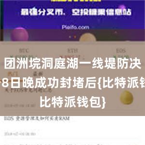 团洲垸洞庭湖一线堤防决口于8日晚成功封堵后{比特派钱包}