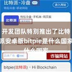 开发团队特别推出了比特派安卓版bitpie是什么国家