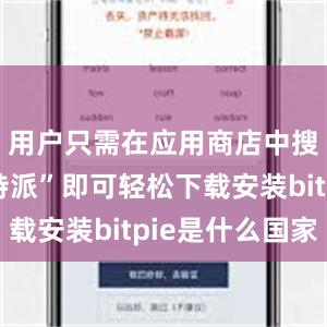 用户只需在应用商店中搜索“比特派”即可轻松下载安装bitpie是什么国家