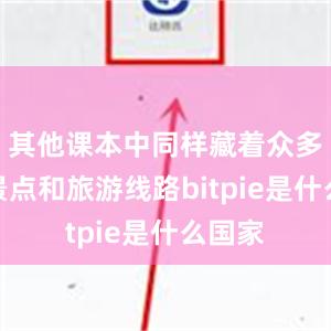 其他课本中同样藏着众多宝藏景点和旅游线路bitpie是什么国家