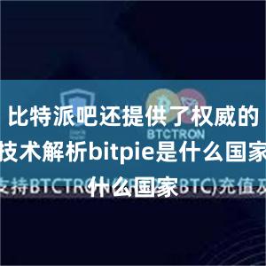 比特派吧还提供了权威的技术解析bitpie是什么国家