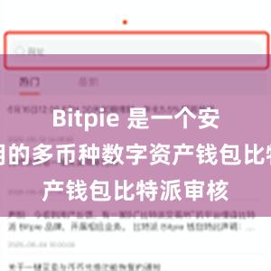 Bitpie 是一个安全、易用的多币种数字资产钱包比特派审核