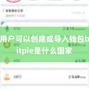 用户可以创建或导入钱包bitpie是什么国家